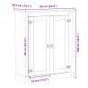 Szafka na buty Biały 86 x 38.5 x 1080 cm Lite drewno sosnowe