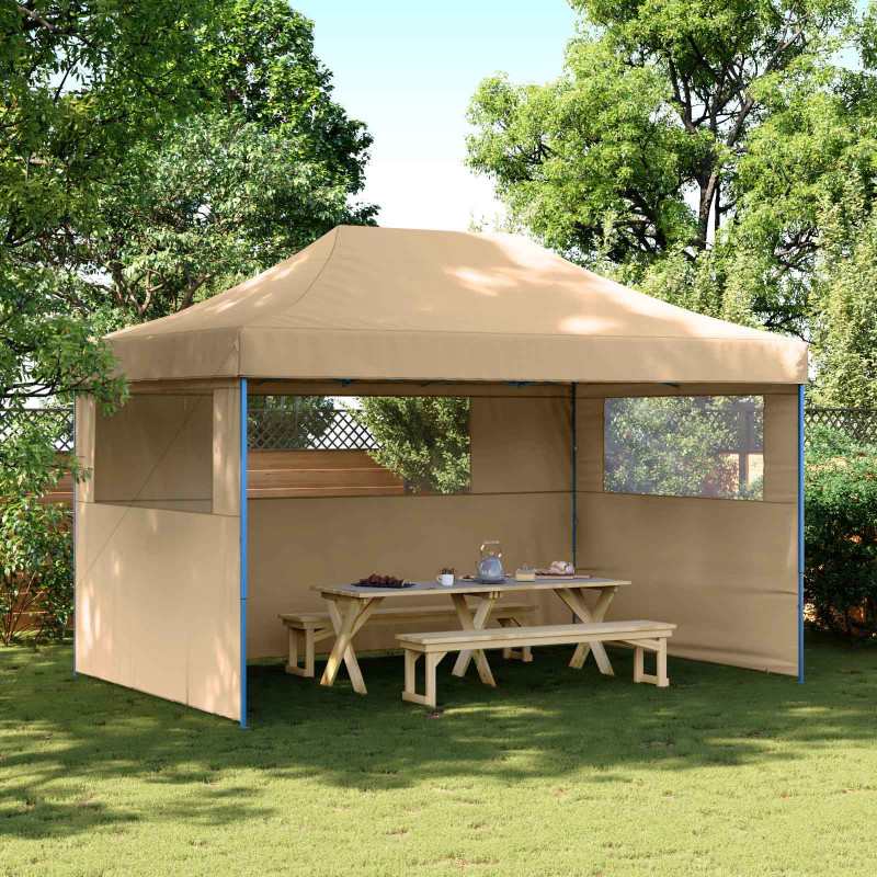 Namiot Imprezowy Beżowy 292 x 440 x 315 cm Materiał Oxford