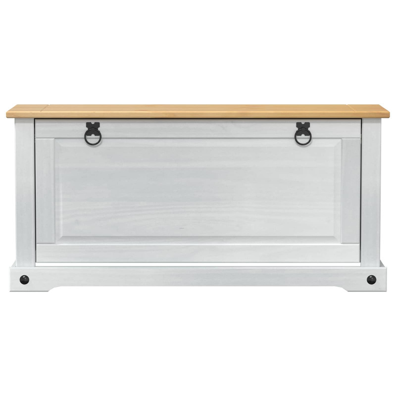 Szafka na buty Corona Biały 99 x 32 x 49 cm Lite drewno sosnowe