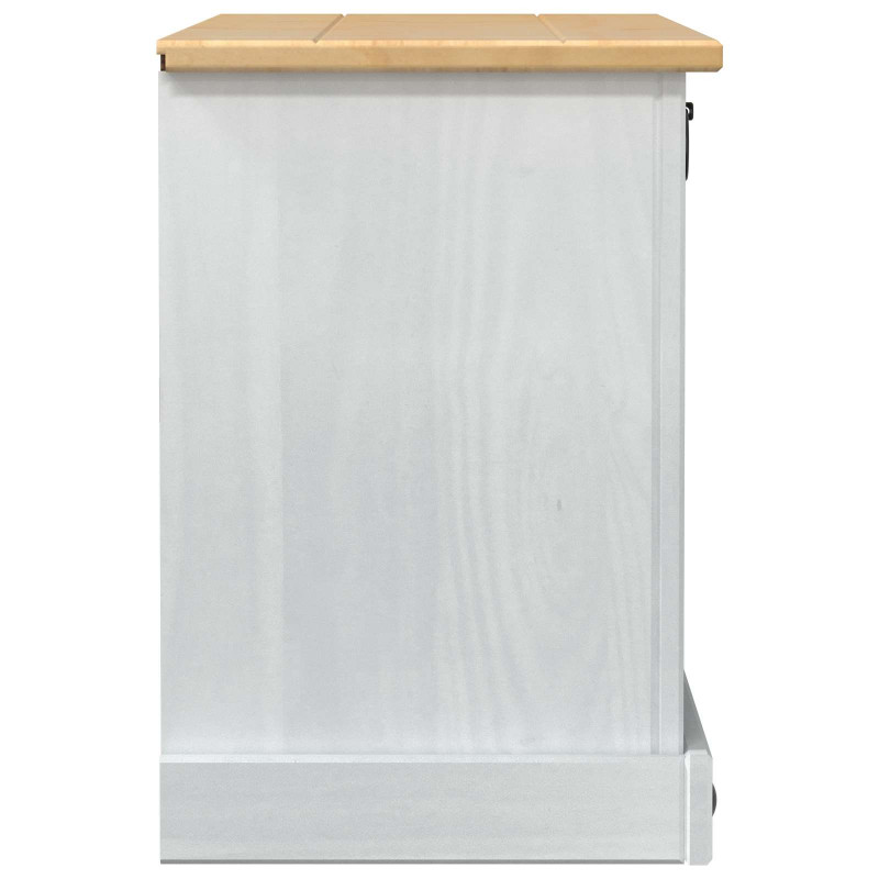 Szafka na buty Corona Biały 99 x 32 x 49 cm Lite drewno sosnowe