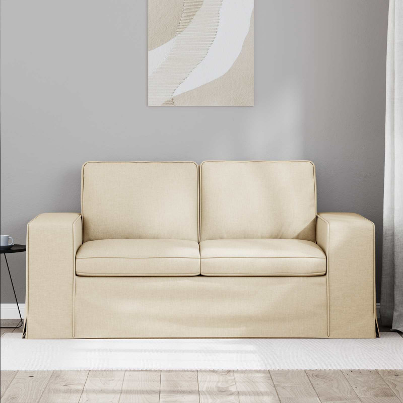 Sofa Kremowy 162 x 80 x 82 cm tkanina