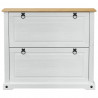 Szafka na buty Corona Biały 99 x 32 x 85 cm Lite drewno sosnowe