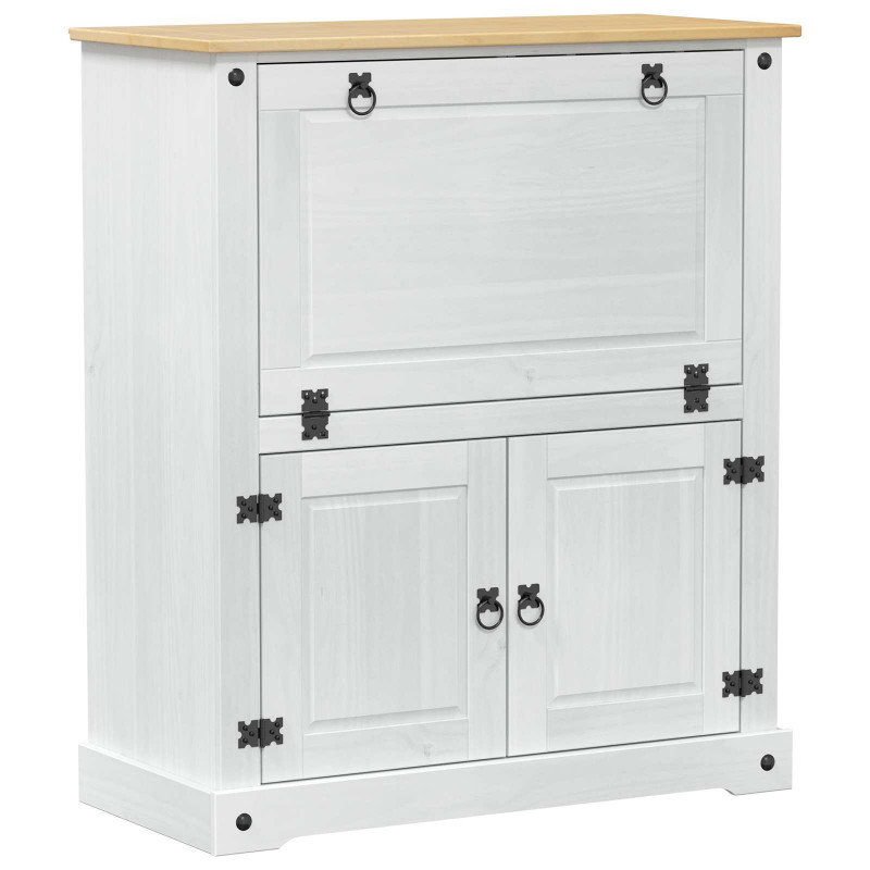 Szafka na wino Biały 97 x 45 x 114 cm Lite drewno sosnowe