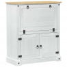 Szafka na wino Biały 97 x 45 x 114 cm Lite drewno sosnowe