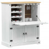 Szafka na wino Biały 97 x 45 x 114 cm Lite drewno sosnowe