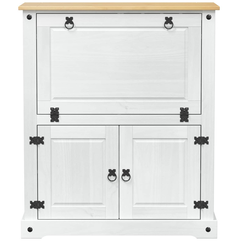 Szafka na wino Biały 97 x 45 x 114 cm Lite drewno sosnowe