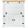 Szafka na wino Biały 97 x 45 x 114 cm Lite drewno sosnowe