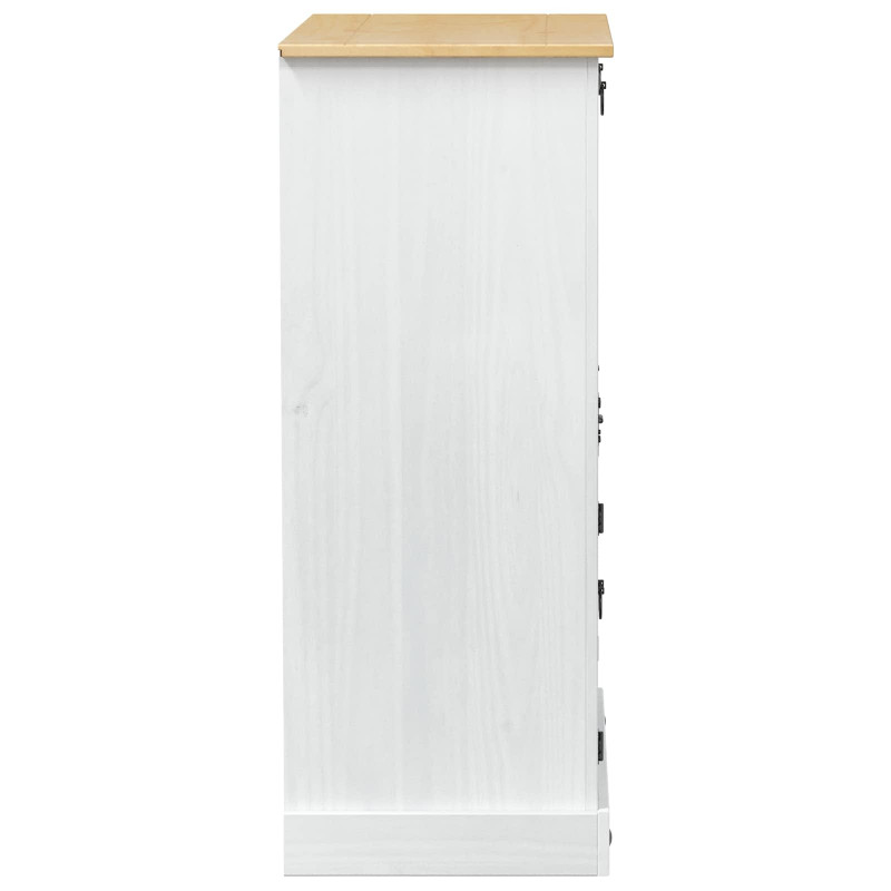 Szafka na wino Biały 97 x 45 x 114 cm Lite drewno sosnowe