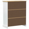 Szafka na wino Biały 97 x 45 x 114 cm Lite drewno sosnowe