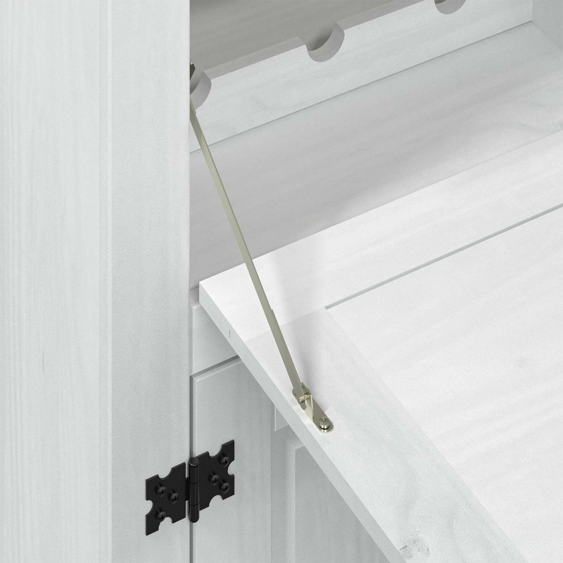 Szafka na wino Biały 97 x 45 x 114 cm Lite drewno sosnowe