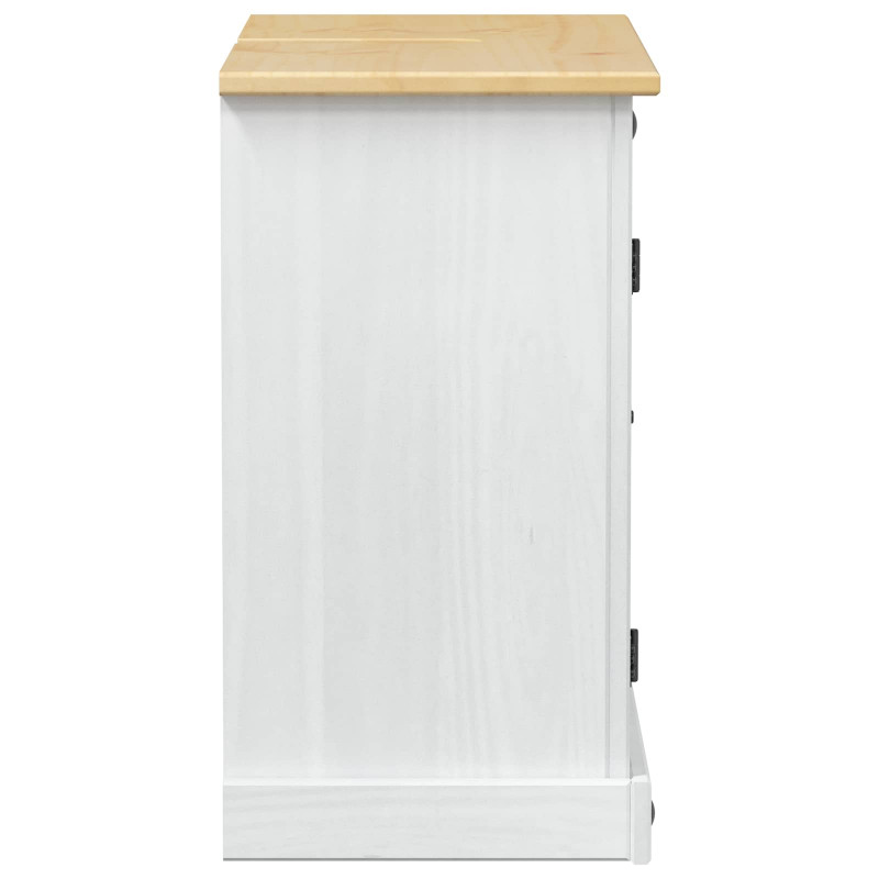 Szafka umywalkowa Biały 73 x 33 x 60 cm Lite drewno sosnowe