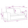 Sofa Ciemnoszary 182 x 80 x 82 cm tkanina