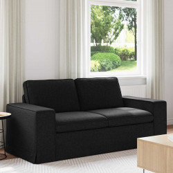 Sofa Czarny 182 x 80 x 82 cm tkanina