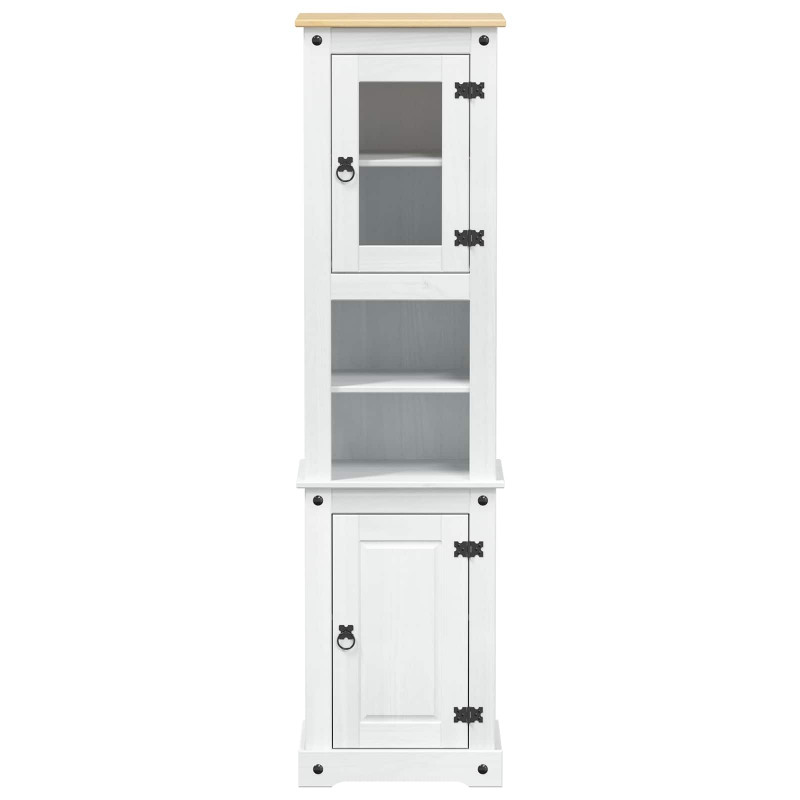 Szafka Łazienkowa Biały 50 x 40 x 185 cm Lite drewno sosnowe
