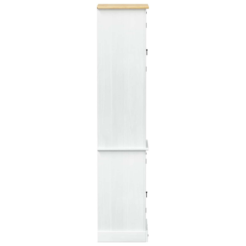 Szafka Łazienkowa Biały 50 x 40 x 185 cm Lite drewno sosnowe