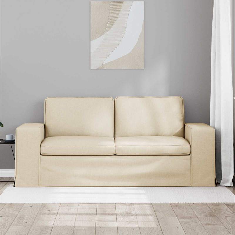 Sofa Kremowy 182 x 80 x 82 cm tkanina