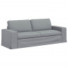 Sofa Jasnoszary 222 x 80 x 82 cm tkanina