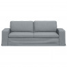 Sofa Jasnoszary 222 x 80 x 82 cm tkanina
