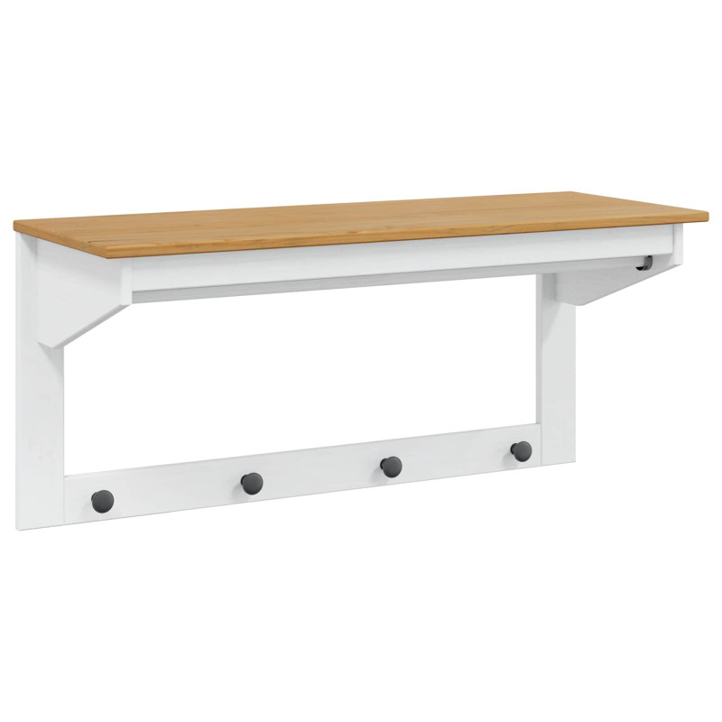 Wieszak na płaszcze Hill Biały i Brązowy Miód 90 x 35 x 41.5 cm