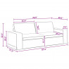 Sofa Ciemnoszary 222 x 80 x 82 cm tkanina