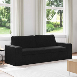 Sofa Czarny 222 x 80 x 82 cm tkanina