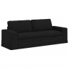 Sofa Czarny 222 x 80 x 82 cm tkanina