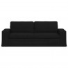 Sofa Czarny 222 x 80 x 82 cm tkanina