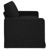 Sofa Czarny 222 x 80 x 82 cm tkanina