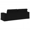 Sofa Czarny 222 x 80 x 82 cm tkanina