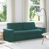 Sofa Ciemna zieleń 222 x 80 x 82 cm tkanina