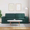 Sofa Ciemna zieleń 222 x 80 x 82 cm tkanina
