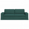 Sofa Ciemna zieleń 222 x 80 x 82 cm tkanina