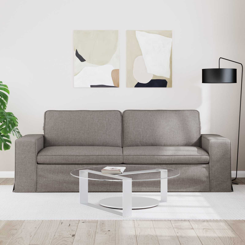 Sofa Ciemnoszary 222 x 80 x 82 cm tkanina