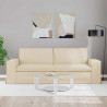 Sofa Kremowy 222 x 80 x 82 cm tkanina