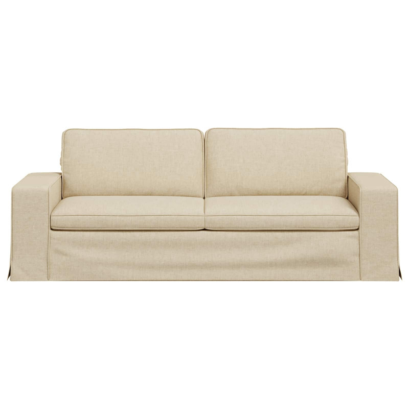 Sofa Kremowy 222 x 80 x 82 cm tkanina