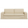 Sofa Kremowy 222 x 80 x 82 cm tkanina