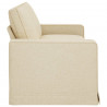Sofa Kremowy 222 x 80 x 82 cm tkanina