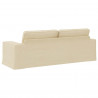 Sofa Kremowy 222 x 80 x 82 cm tkanina