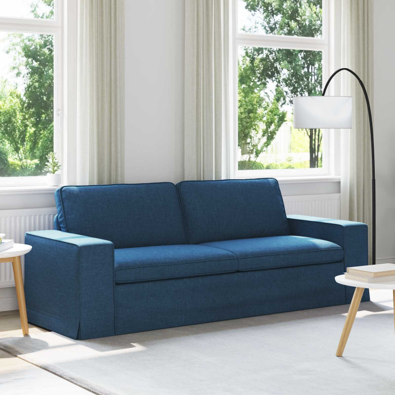 Sofa Niebieski 222 x 80 x 82 cm tkanina
