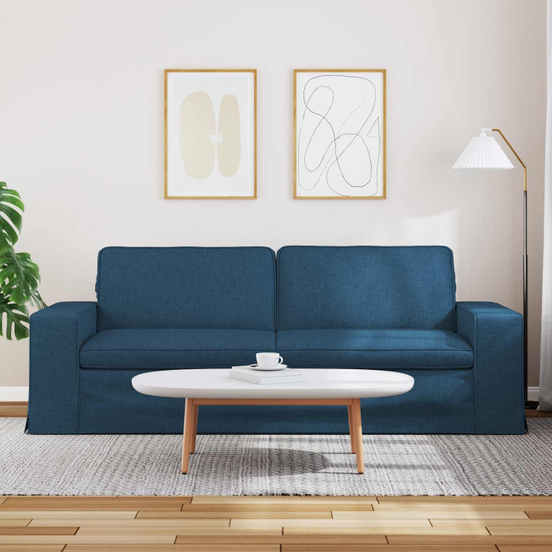 Sofa Niebieski 222 x 80 x 82 cm tkanina