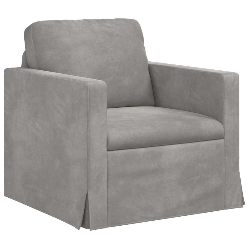 Sofa Jasnoszary 78 x 78 x 80 cm Aksamit