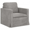 Sofa Jasnoszary 78 x 78 x 80 cm Aksamit
