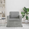 Sofa Jasnoszary 78 x 78 x 80 cm Aksamit