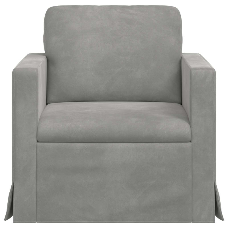 Sofa Jasnoszary 78 x 78 x 80 cm Aksamit