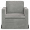 Sofa Jasnoszary 78 x 78 x 80 cm Aksamit