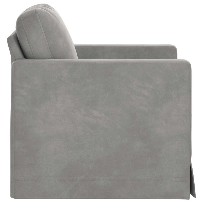 Sofa Jasnoszary 78 x 78 x 80 cm Aksamit