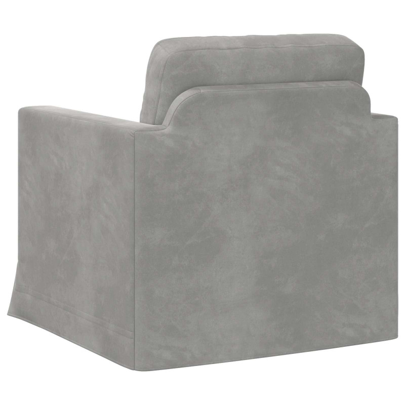 Sofa Jasnoszary 78 x 78 x 80 cm Aksamit