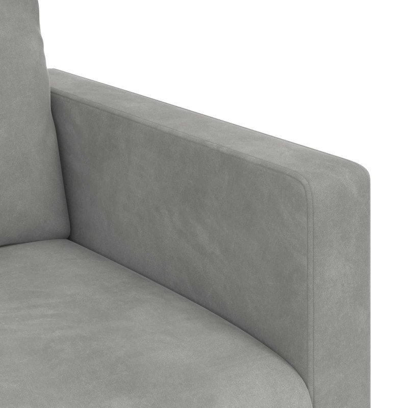 Sofa Jasnoszary 78 x 78 x 80 cm Aksamit