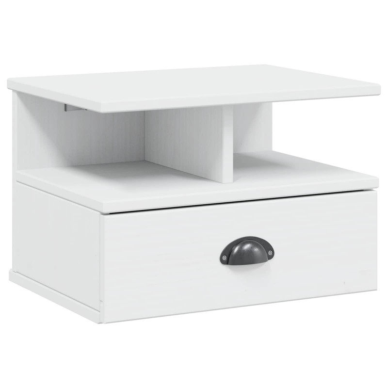 Szafka Nocna Hill Biały 40 x 31 x 27 cm Lite drewno sosnowe