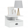 Szafka Nocna Hill Biały 40 x 31 x 27 cm Lite drewno sosnowe